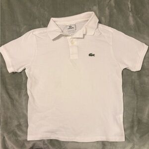 Lacoste Kids White Polo Shirt